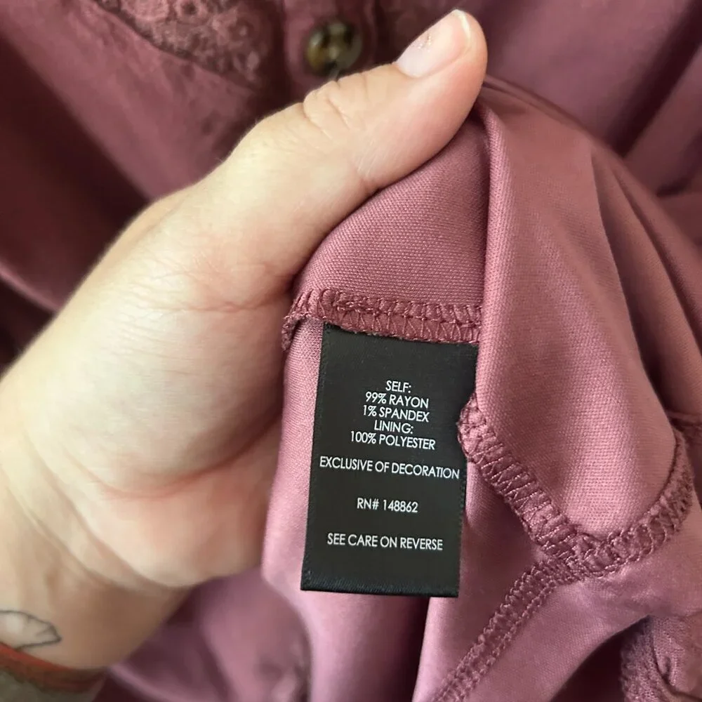 Torrid Tank Y2K Top Womens 6XL Purple Button Front Sleeveless Fairy Cottagecore - Picture 5 of 7